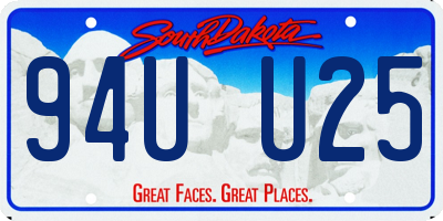 SD license plate 94UU25