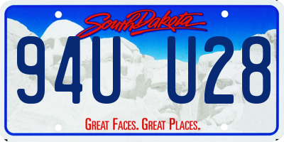 SD license plate 94UU28