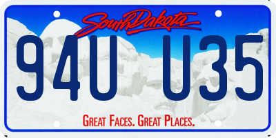 SD license plate 94UU35