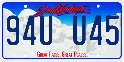 SD license plate 94UU45