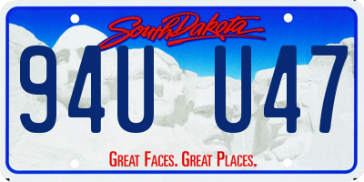SD license plate 94UU47