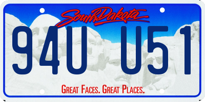 SD license plate 94UU51