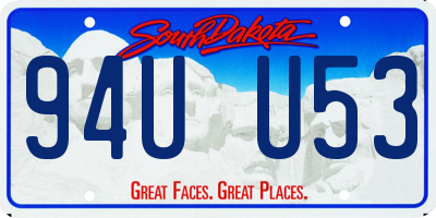 SD license plate 94UU53