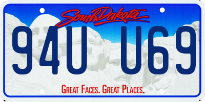 SD license plate 94UU69