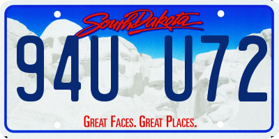 SD license plate 94UU72