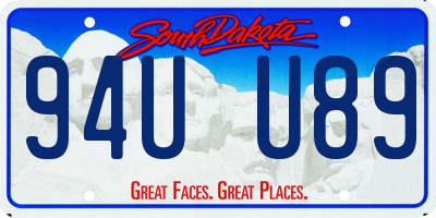 SD license plate 94UU89