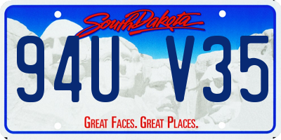 SD license plate 94UV35