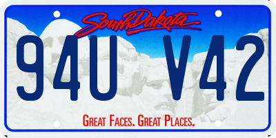 SD license plate 94UV42