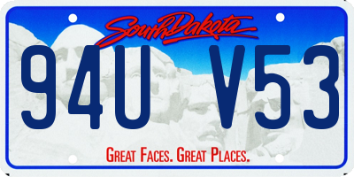 SD license plate 94UV53
