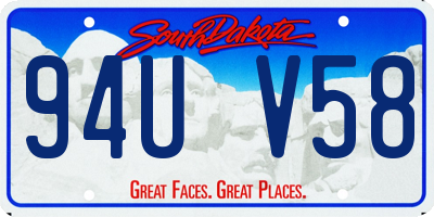 SD license plate 94UV58