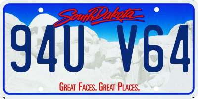 SD license plate 94UV64