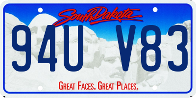 SD license plate 94UV83