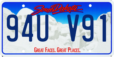 SD license plate 94UV91