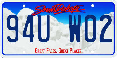 SD license plate 94UW02