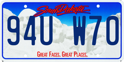 SD license plate 94UW70