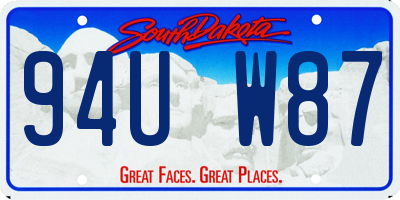 SD license plate 94UW87