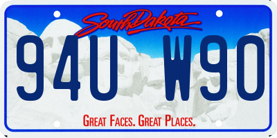 SD license plate 94UW90