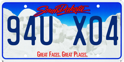 SD license plate 94UX04