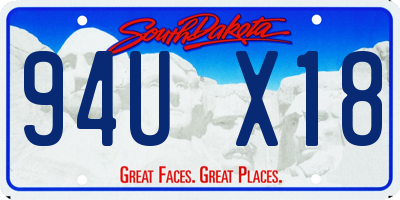 SD license plate 94UX18
