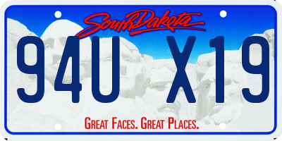 SD license plate 94UX19