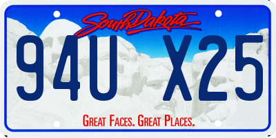 SD license plate 94UX25