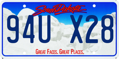 SD license plate 94UX28