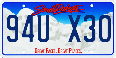 SD license plate 94UX30