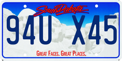 SD license plate 94UX45