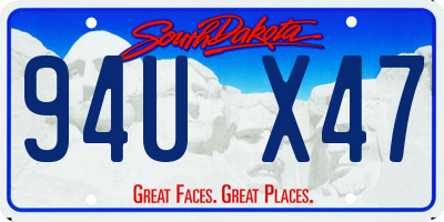SD license plate 94UX47