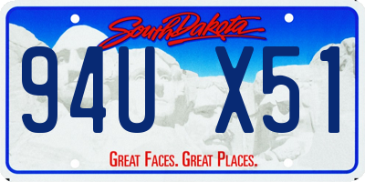 SD license plate 94UX51