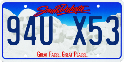 SD license plate 94UX53