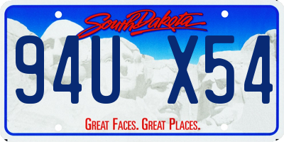 SD license plate 94UX54