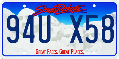 SD license plate 94UX58