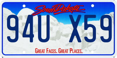 SD license plate 94UX59