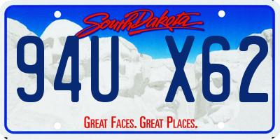 SD license plate 94UX62