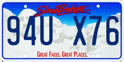 SD license plate 94UX76