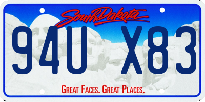 SD license plate 94UX83
