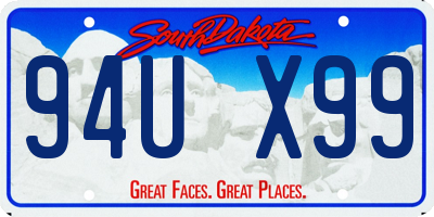 SD license plate 94UX99