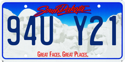 SD license plate 94UY21