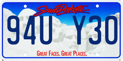 SD license plate 94UY30