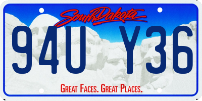 SD license plate 94UY36