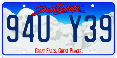 SD license plate 94UY39