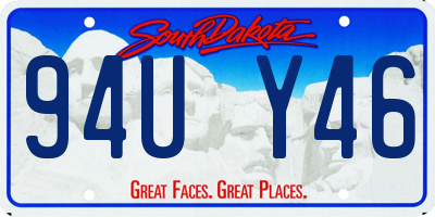 SD license plate 94UY46