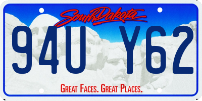 SD license plate 94UY62