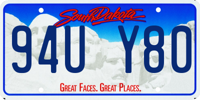 SD license plate 94UY80