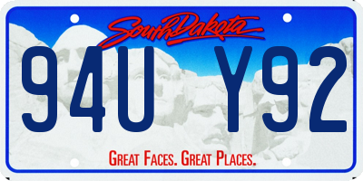 SD license plate 94UY92