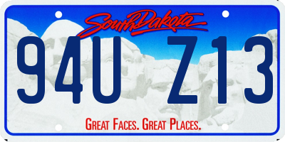 SD license plate 94UZ13
