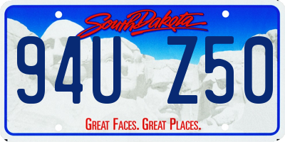 SD license plate 94UZ50