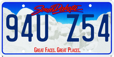 SD license plate 94UZ54