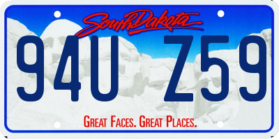 SD license plate 94UZ59